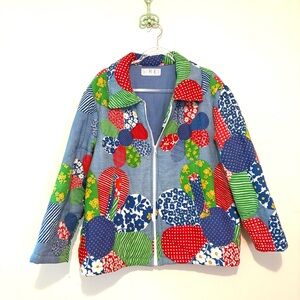The Series NY floral quilted one of a kind puffer jacket